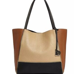 Botkier Tan, Cream, and Black Tote Bag